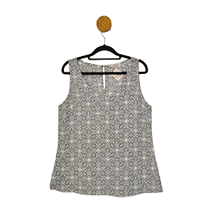 Blusa All Side Branca e Preta 40