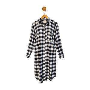 Vestido Cantão Preto e Branco PP/M