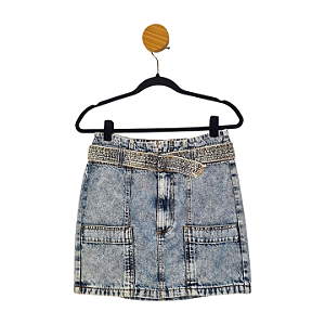 Saia Maria Filó Jeans 36