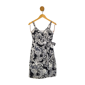 Vestido Collins Branco e Preto 38