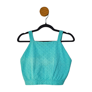 Blusa Boho Verde Água M