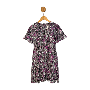 Vestido Dzarm Preto e Rosa PP