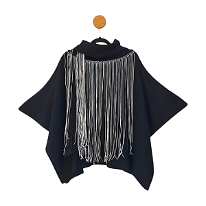 Poncho ZARA Preto P/GG