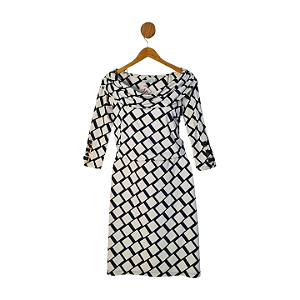 Vestido One Up Branco e Preto P