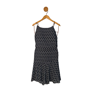 Vestido All Side Preto e Branco 44
