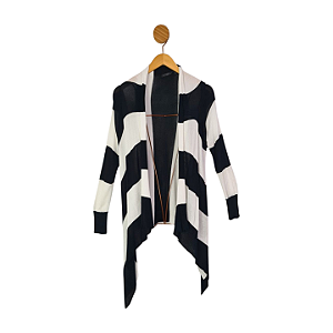 Cardigan TVZ Preto e Branco M