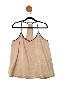 Blusa Shoulder Bege M