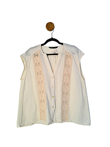 Camisa Zara Bege G