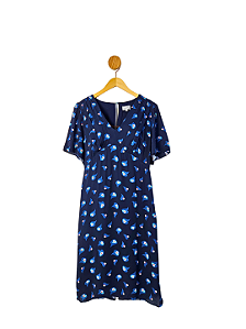 Vestido Jigsaw Azul Marinho G