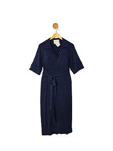 Vestido Santa Costura Azul Marinho M/G