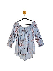 Blusa Zara Azul Clara GG