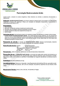 FORMULAÇÃO DESINCRUSTANTE ÁCIDO