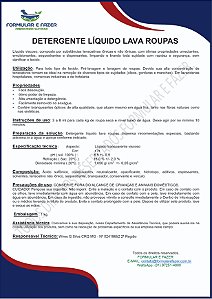 FORMULAÇÃO DETERGENTE LIQUIDO PARA ROUPAS