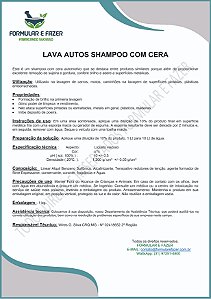 FORMULAÇÃO LAVA AUTOS SHAMPOO COM CERA