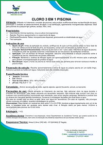 FORMULAÇÃO CLORO 3 EM 1 PISCINA