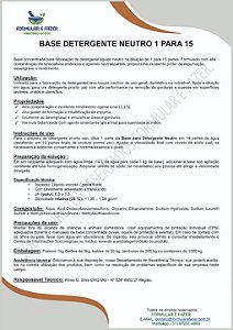 FORMULA BASE DETERGENTE NEUTRO 1 PARA 15