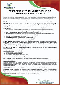 FORMULAÇÃO DESENGRAXANTE SOLVENTE ECOLÓGICO DIELÉTRICO (LIMPEZA A FRIO)