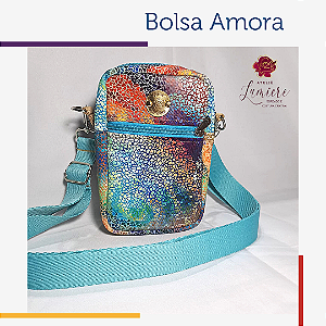 Bolsa Amora - Craquelado com Tiffany