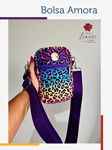 Bolsa Amora - Oncinha colorida com roxo