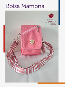 Bolsa Mamona - Rosa com alça estampada