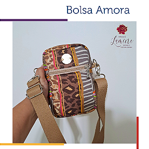 Bolsa Amora - Listras animais com bege