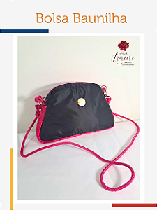 Bolsa Baunilha - Preto com pink