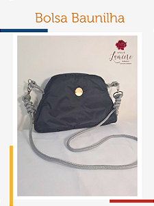 Bolsa Baunilha - Preto com cinza