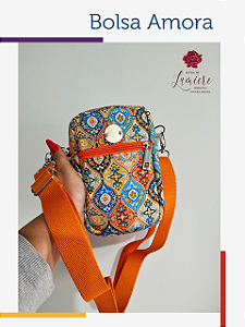Bolsa Amora - Marroquina com laranja