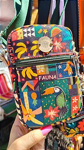 Bolsa Amora - Tucano tropical com verde escuro