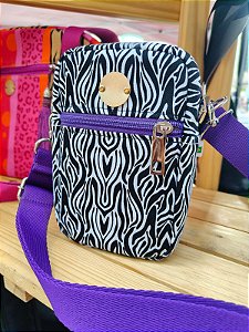 Bolsa Amora - Zebra com roxo