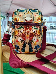 Bolsa Amora - Casal arara com bordô