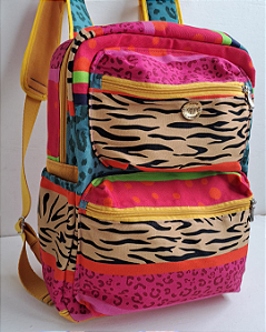 Mochila Saramago - Animal colors com amarelo