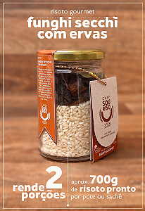 Risoto Funghi Secchi com Ervas - 2 Porções