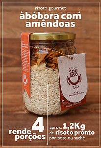 Risoto Abóbora com Amêndoas - 4 Porções