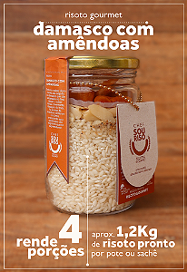 Risoto Damasco com Amêndoas - 4 Porções