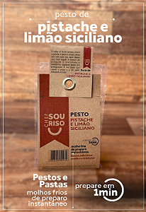 Molho Pesto de Pistache com Limão Siciliano