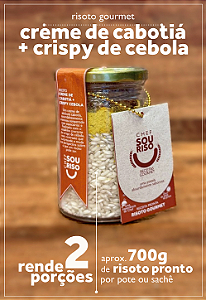 Creme de Cabotiá + Crispy de Cebola - 2 Porções