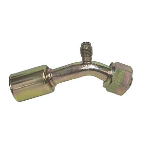 Conexão O'ring 45º F 10mm Aço c/ Válv Serviço R12 Clip 1962