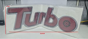 Adesivo/Emblema - "TURBO" 38,5 X 11CM Vermelho 27178
