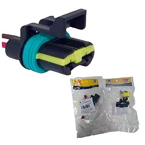 Chicote Eletro ventilador Palio Tempra Reparo Ventoinha FIAT 2 vias  (2164)