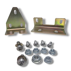 Suportes Adaptação da Fechadura do GOL p/ Fiat 147 + Parafusos