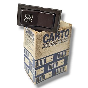 Botão Comando Interruptor Ventilador 2 Estágios MARROM - M Carto Original 77/80 - NOVO