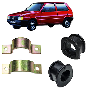 KIT Abraçadeira Caixa direção + Buchas Coxim LD/LE UNO