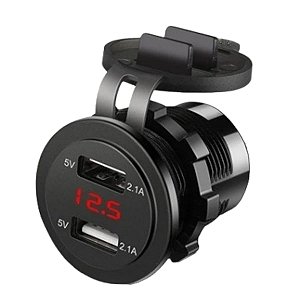 Tomada Universal USB Duplo 5v /2.1a Para Carro
