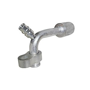 Conexão Block Fitting 90º 10mm Alumínio C/ Engate R134a Compressor (450312)