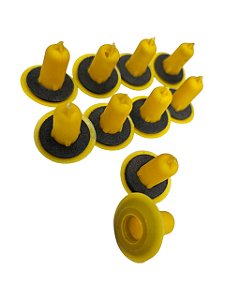 Kit 10 GRAMPOS DE FIXAÇÃO FORRO TETO AMARELA (2861)