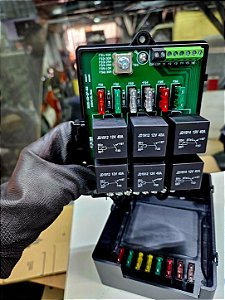 Caixa de Relé/Fusíveis Placa Circuito 12v Universal 6 Vias