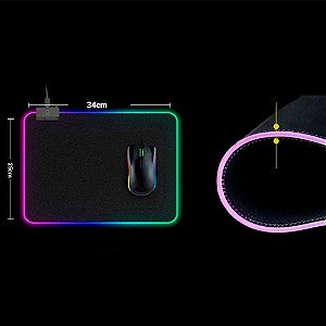 bm781 mouse-pad bm781 com led rgb tecido impermeavel