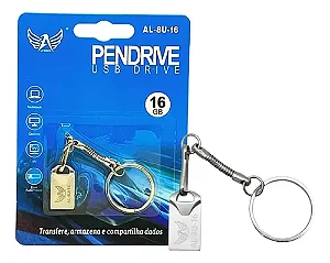 al-8u-16 mini pendrive chaveiro metal 16gb