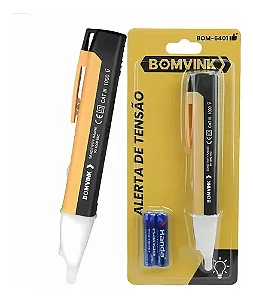 bom-6401 caneta detector de tensão sonoro luminosos profissional